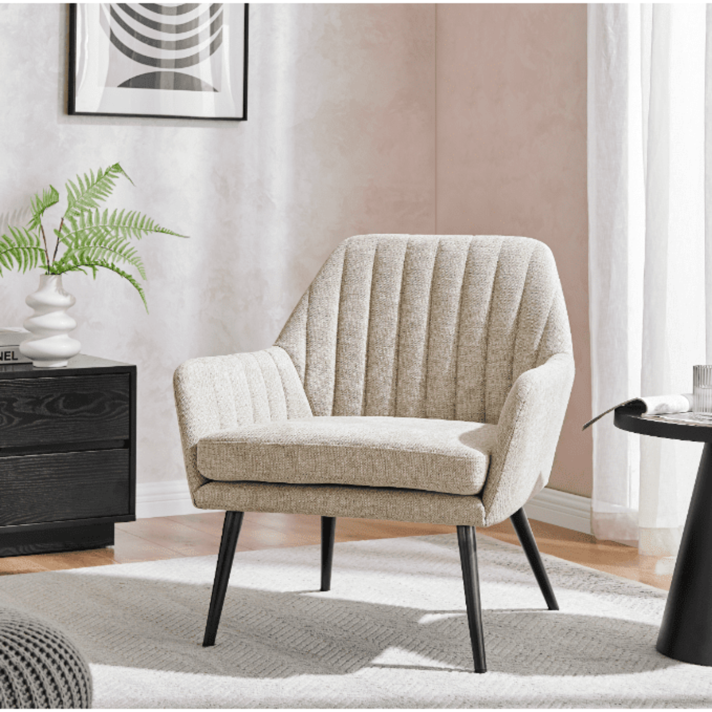 New Pacific Direct Jolene Fabric Accent Arm Chair - 9300125-705