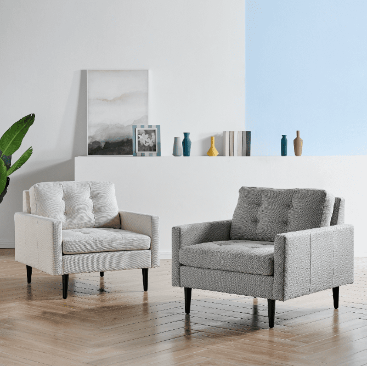 New Pacific Direct Ritchie KD Fabric Accent Arm Chair - 1900178-410