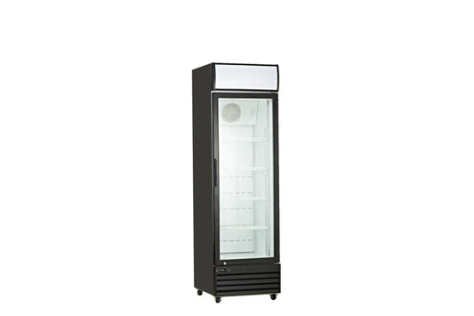 Kool-It 23" Wide 1 Swing Door Black Merchandiser Refrigerator - KGM-13
