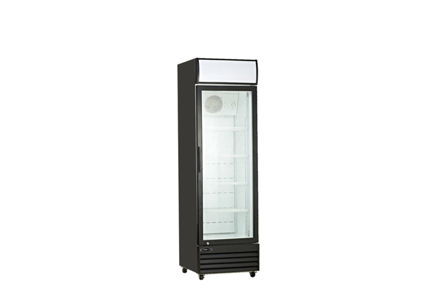Kool-It 23" Wide 1 Swing Door Black Merchandiser Refrigerator - KGM-13
