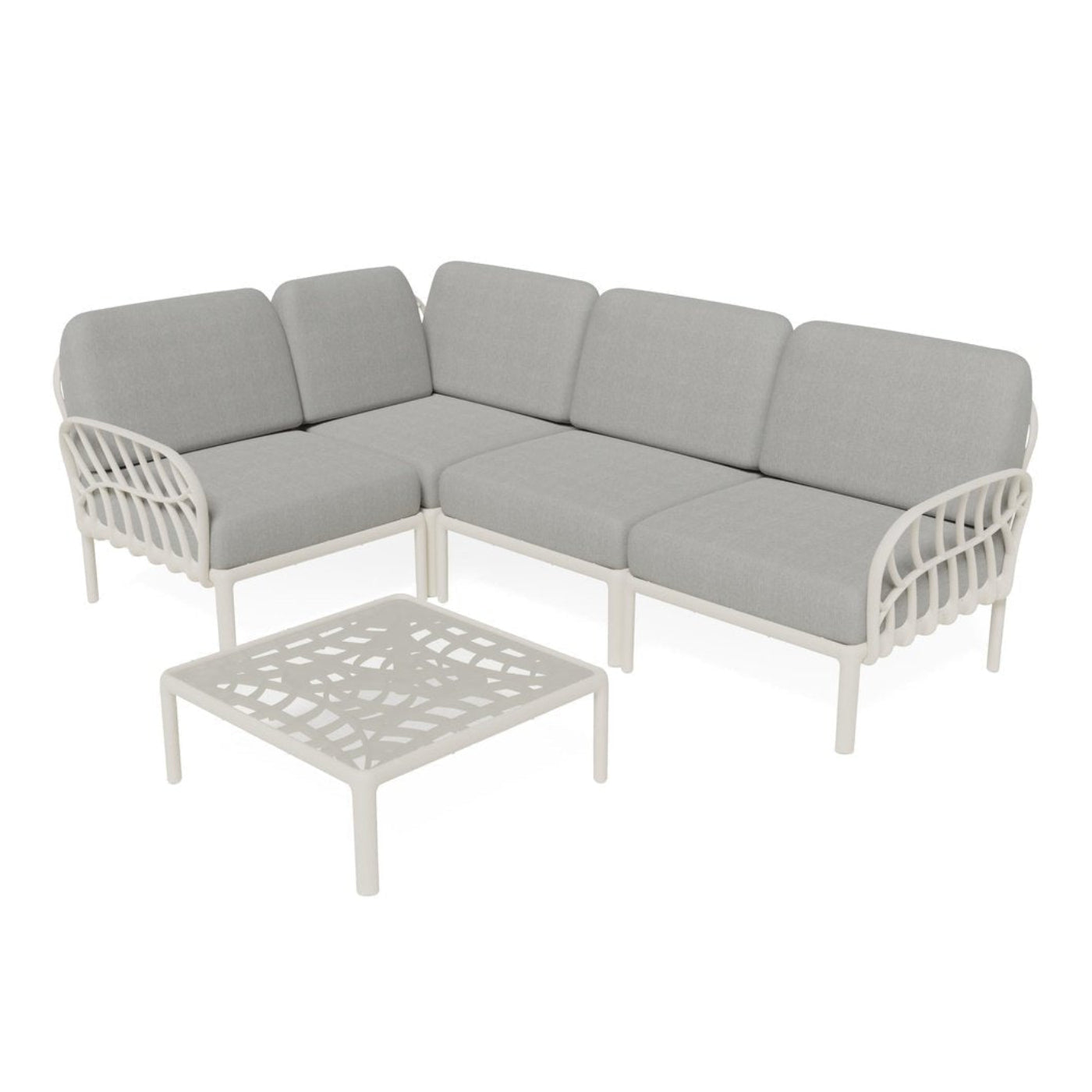 Strata Furniture Dahlia Patio Corner Loveseat and Table - ODAXLETWG