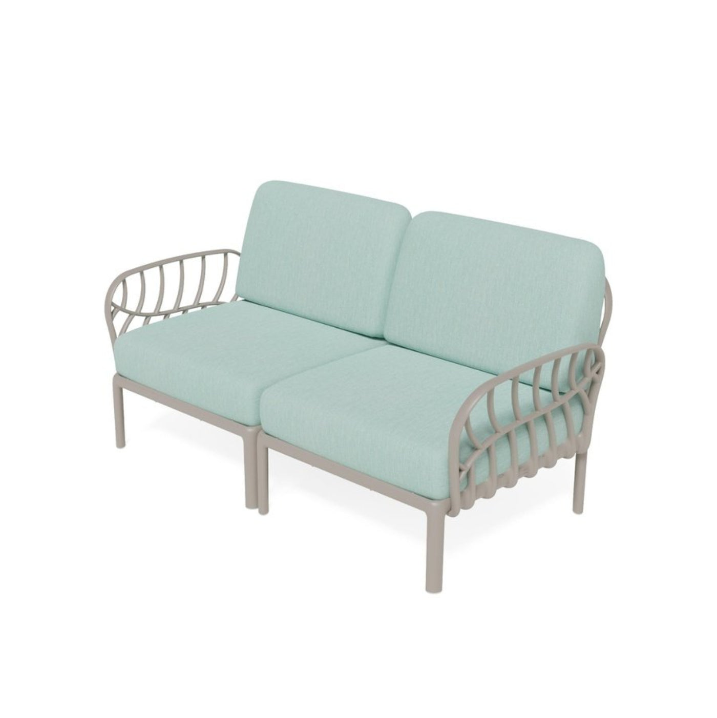 Strata Furniture Dahlia Patio Loveseat Grey - ODALGM