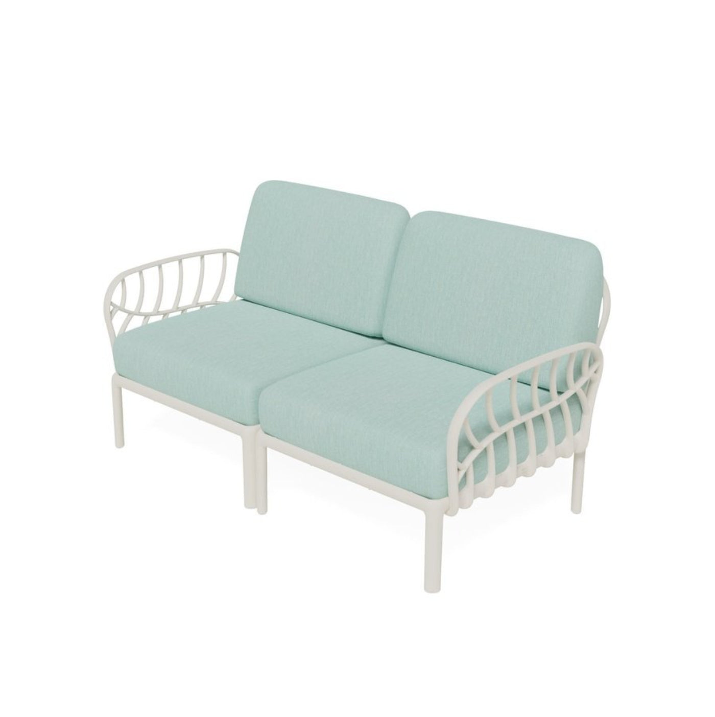 Strata Furniture Dahlia Patio Loveseat White - ODALWM