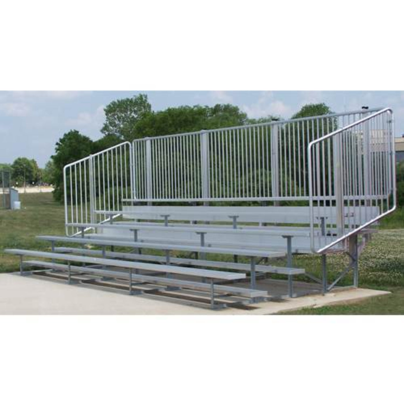 Bleacher VIP Series Bleachers with Vertical Picket Railing - 1196542