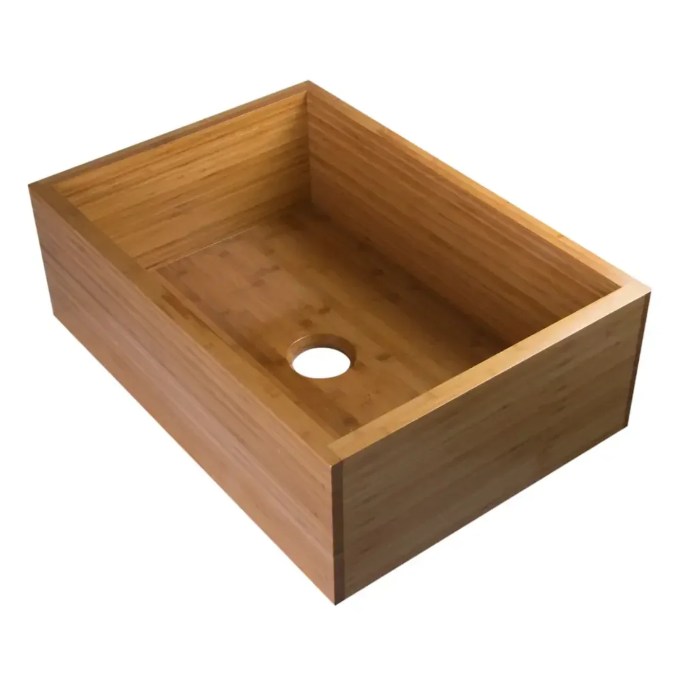 GREE ALFI brand 30 Inch Single Bowl Bamboo Kitchen Farm Sink - AB3021