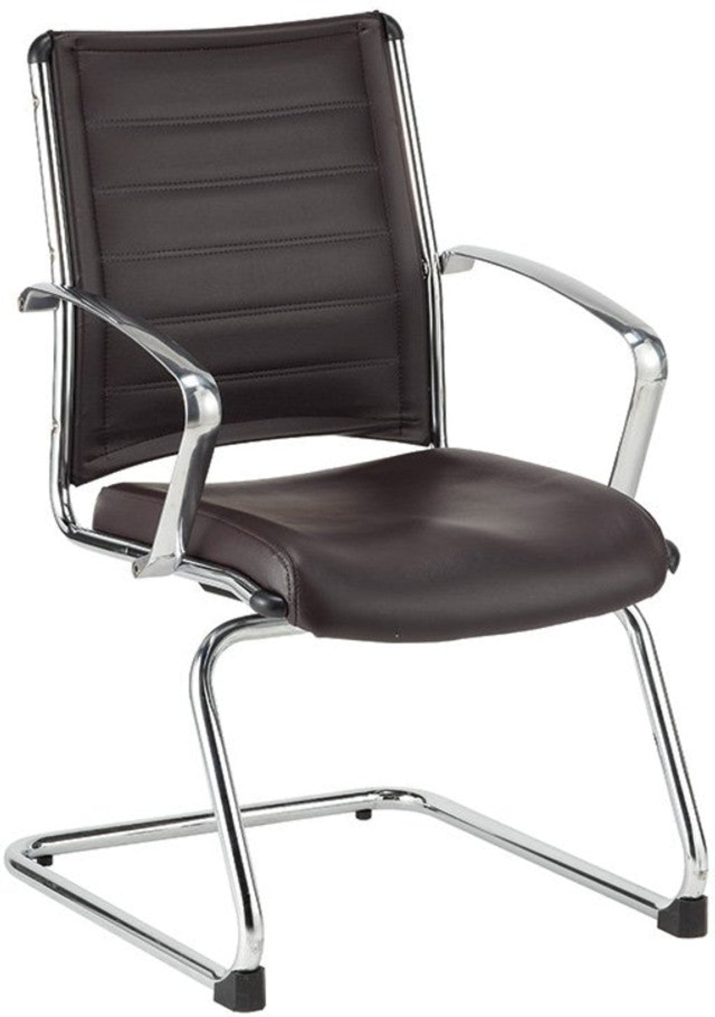 EuroTech Europa Leather Polished Aluminum Guest Chair - EUR-LE833