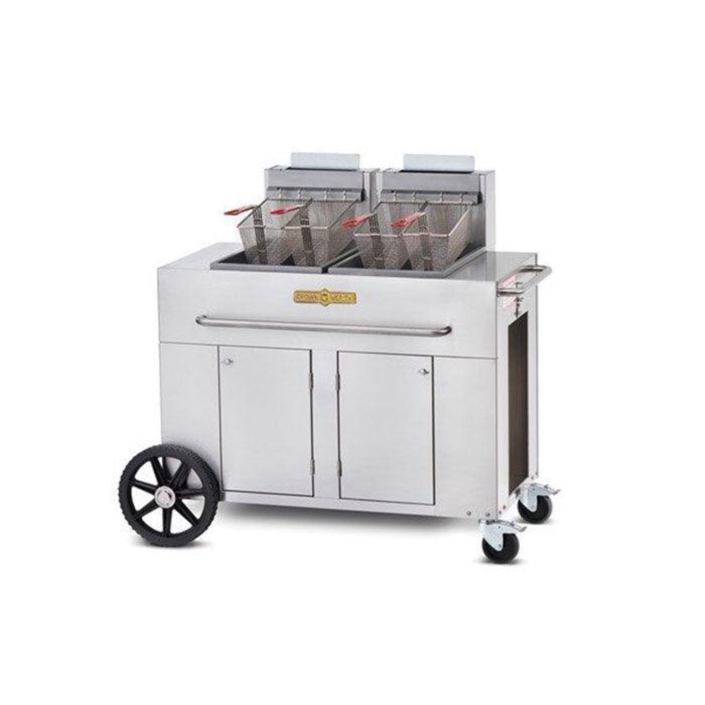 Crown Verity 40 lbs Double Tank Liquid Propane Outdoor Fryer - 180,000 BTU - CV-PF-2