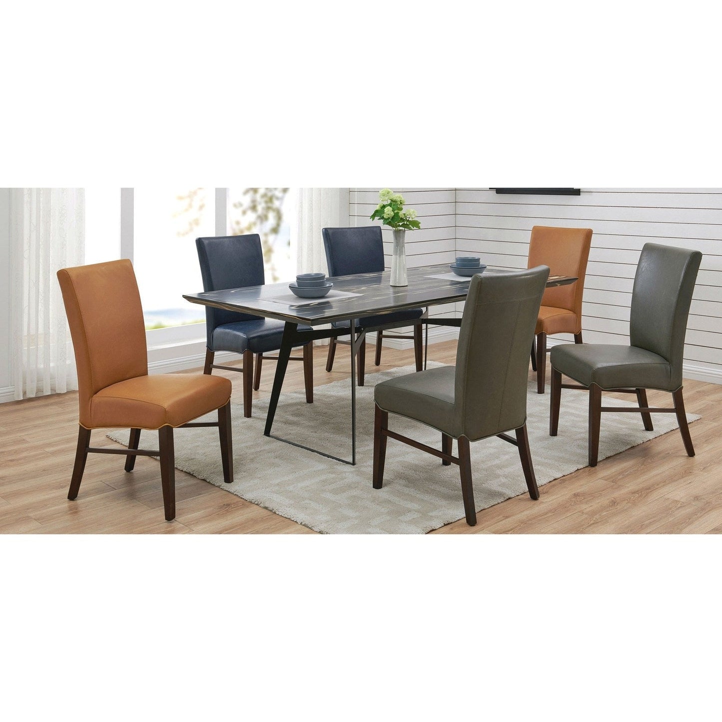 New Pacific Direct Milton Bonded Leather Chair, (Set of 2) - 268239B-V07