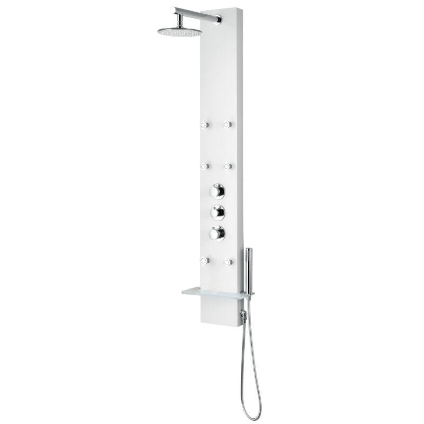 Tru Grit Donna Series 60 in. 6-Jetted Full Body Shower Panel with Heavy Rain Shower and B - 1770270811163_164