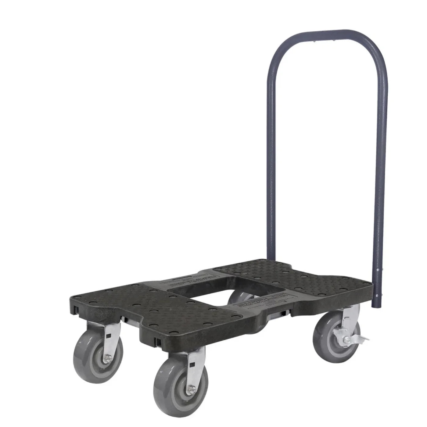 Tru Grit Snap-Loc 1800 Lb Super-Duty Professional E-Track Push Cart Dolly Black SL1800P6B - 1770270694296_764