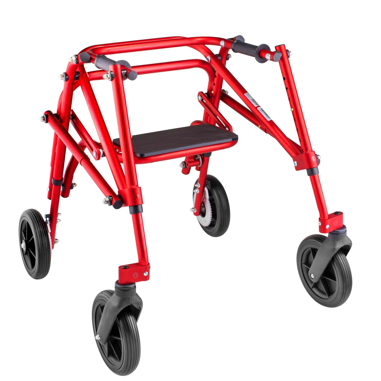 Tru Grit Klip 4 Wheeled Lightweight Walker/Gait Trainer with Seat and 8" Wheels – Small R - 1770268494606_415