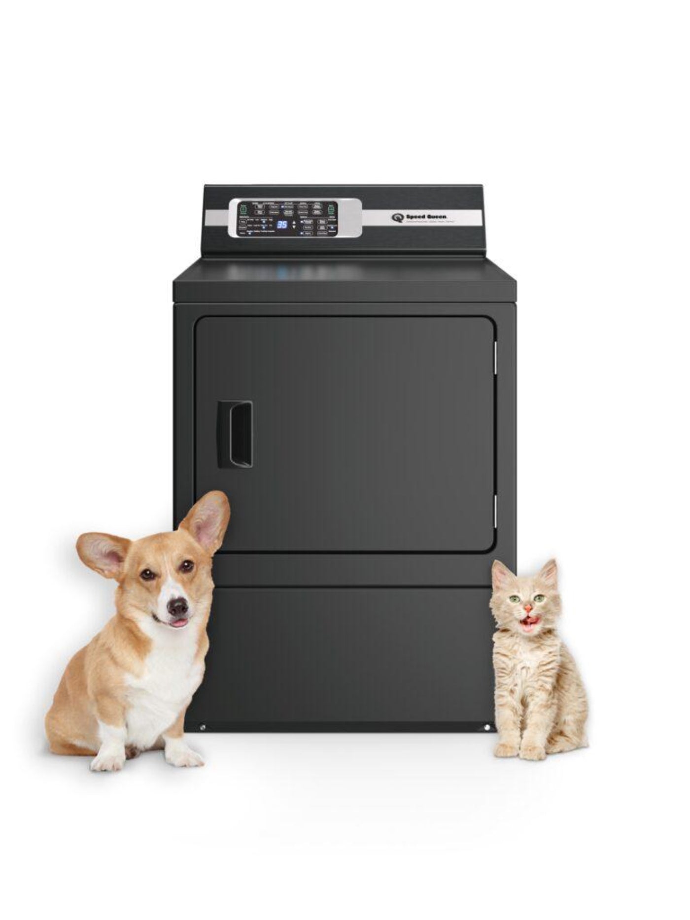 SPEED QUEEN DR7004BG DR7 Sanitizing Gas Dryer with Pet Plus Steam Over-dry Protection Technology ENERGY STAR Certified Black - DR7004BG