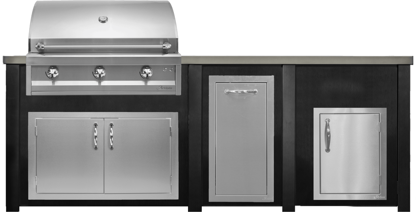 Haven 96" Artisan Outdoor Kitchen Island w/ 17" Door - HART96DOOR