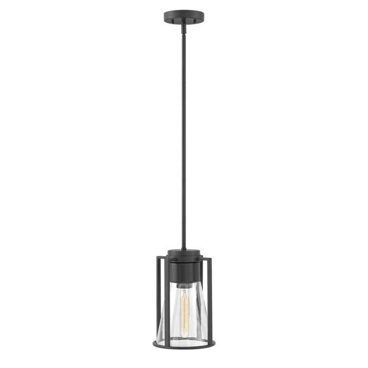 Hinkley Refinery with Clear glass Pendant Light - 63307BK-CL