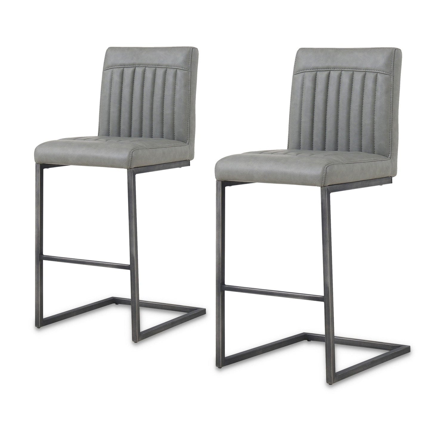 New Pacific Direct Ronan PU Leather Counter Stool, (Set of 2) - 1060008-216