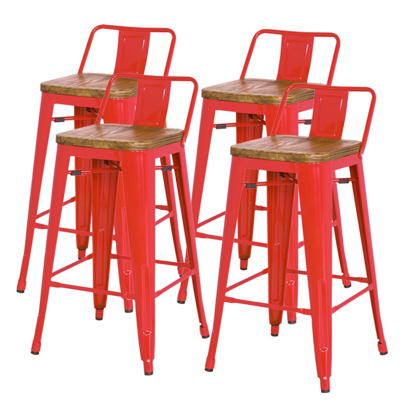 New Pacific Direct Metropolis Low Back Counter Stool, (Set of 4) - 938533-R
