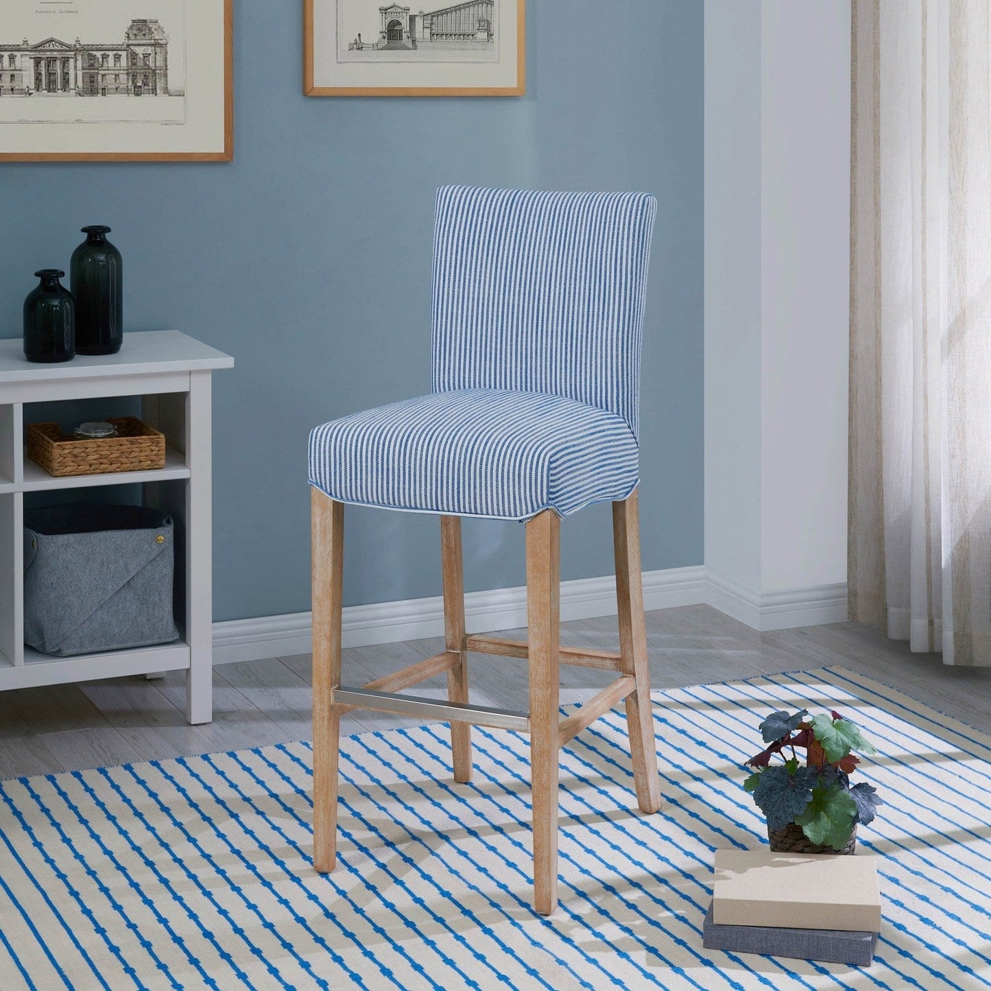 New Pacific Direct Milton Fabric Bar Stool - 268530-637-N