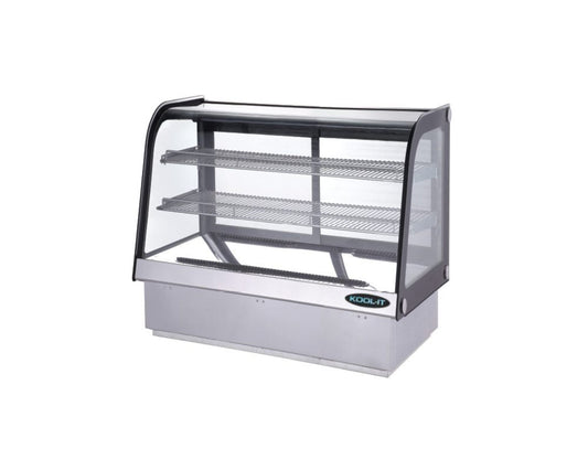 Kool-It 48" Wide Stainless Steel Curved Glass Display Case - KCD-48