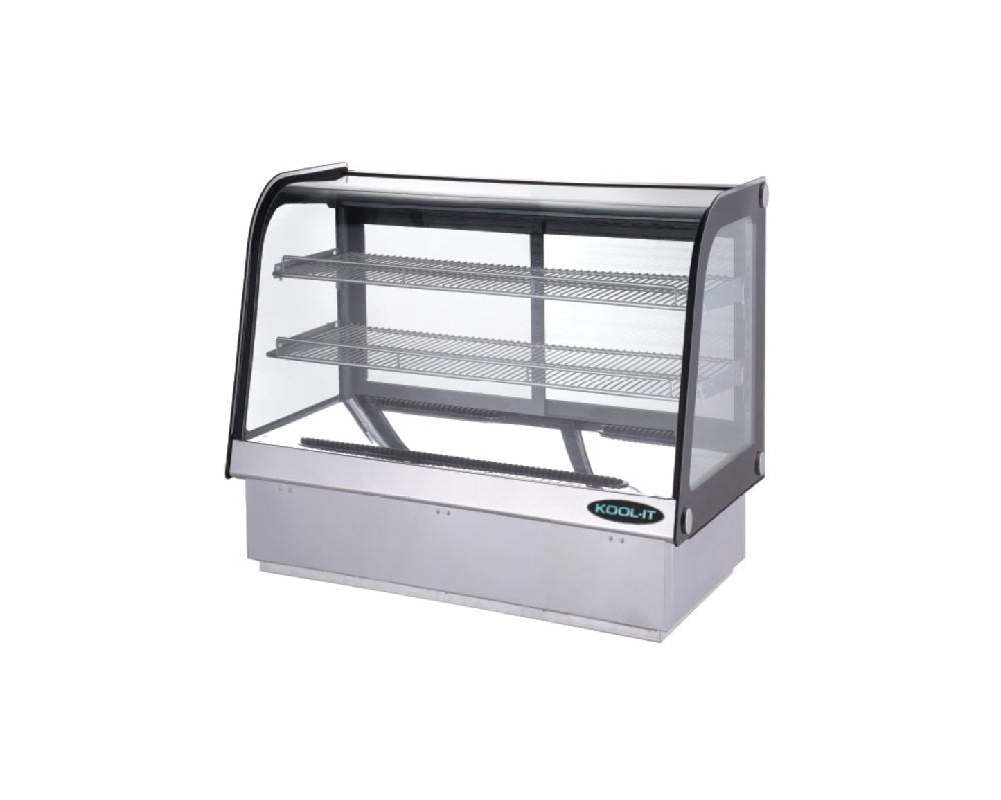Kool-It 48" Wide Stainless Steel Curved Glass Display Case - KCD-48
