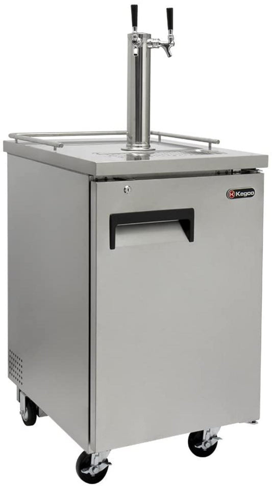 Kegco 24" Wide Cold Brew Coffee SilverCommercial Kegerator - ICXCK-1S-1