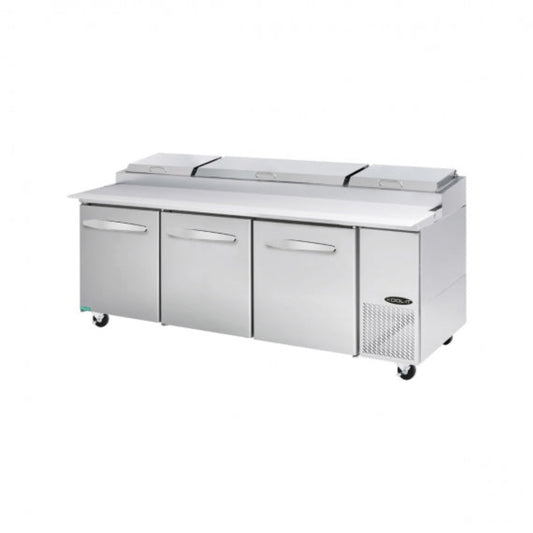 Kool-It 93" Wide 3 Door Pizza Prep Table - KPT-93-3