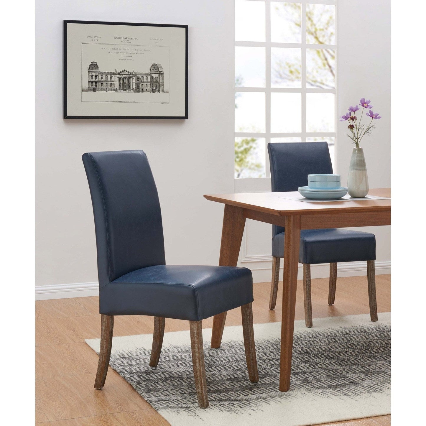 New Pacific Direct Valencia Bonded Leather Chair, (Set of 2) - 108239B-V05