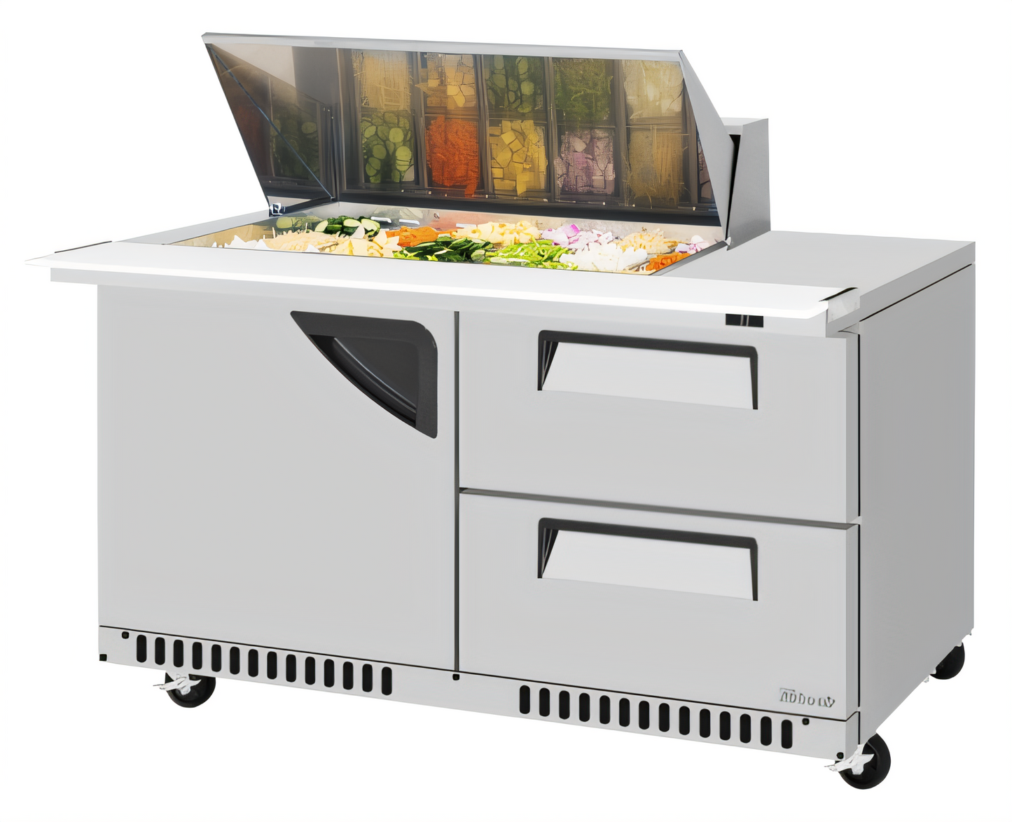 Turbo Air Super Deluxe Refrigerated Prep Tables - TST-60SD-18M-D2R(L)-FB-N(-LW