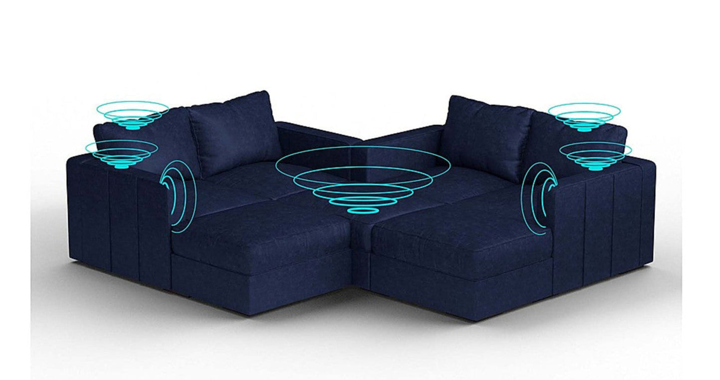 Lovesac – 7 Seats + 8 Sides Corded Velvet & Standard Foam with 10 Speaker Immersive Sound + Charge System – Sapphire Navy - SKU_1773036307682_393
