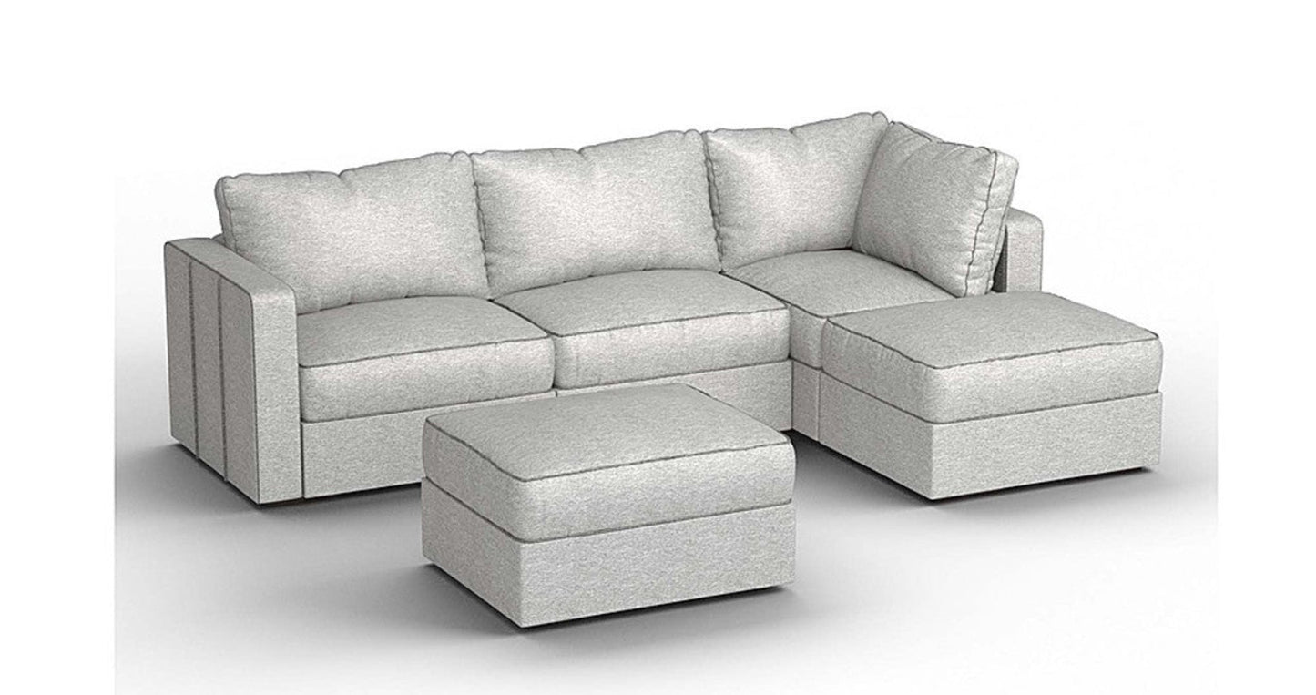 Lovesac – 5 Seats + 5 Sides Luxe Chenille & Lovesoft – Tonal Sterling - 1772861482351_668