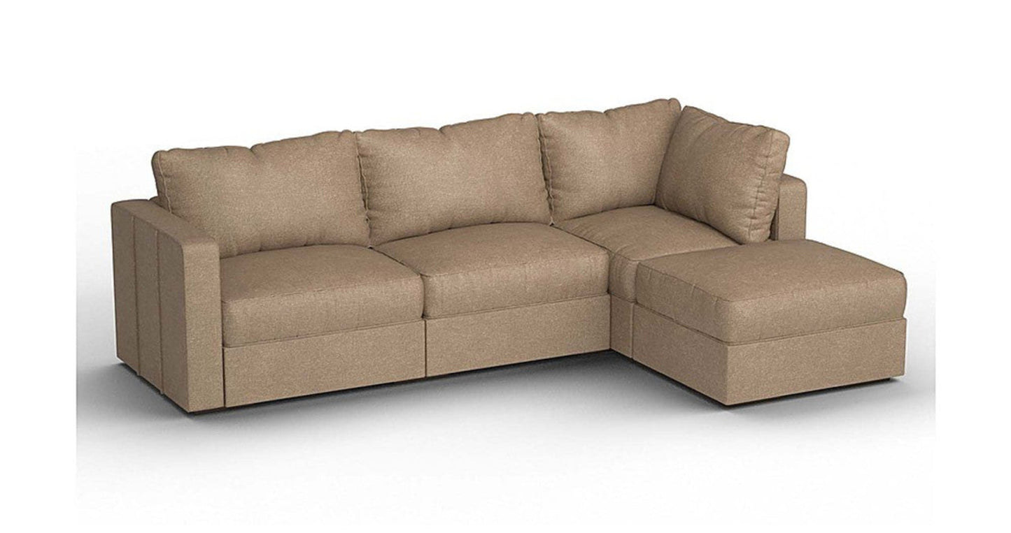 Lovesac – 4 Seats + 5 Sides Combed Chenille & Standard Foam – Taupe - 1772863745534_491