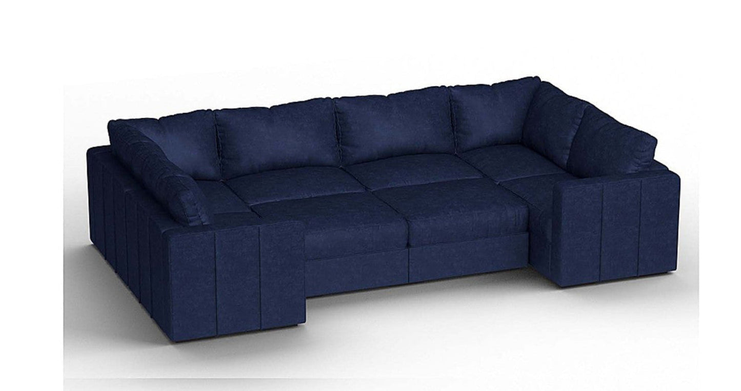 Lovesac – 8 Seats + 10 Sides Corded Velvet & Standard Foam – Sapphire Navy - SKU_1772863247573_894