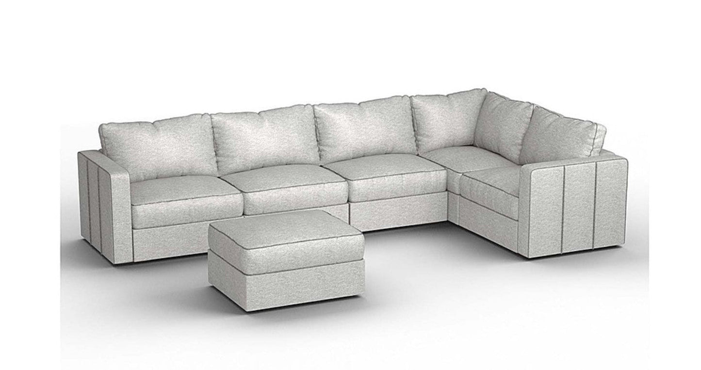 Lovesac – 6 Seats + 8 Sides Luxe Chenille & Standard Foam – Tonal Sterling - SKU_1772863264147_304