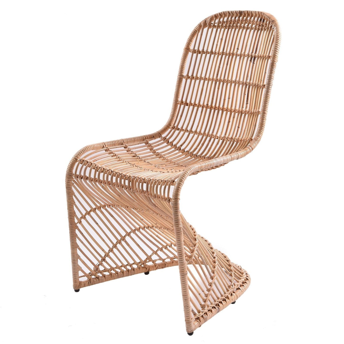 New Pacific Direct Groovy Rattan Chair, (Set of 2) - 6600010