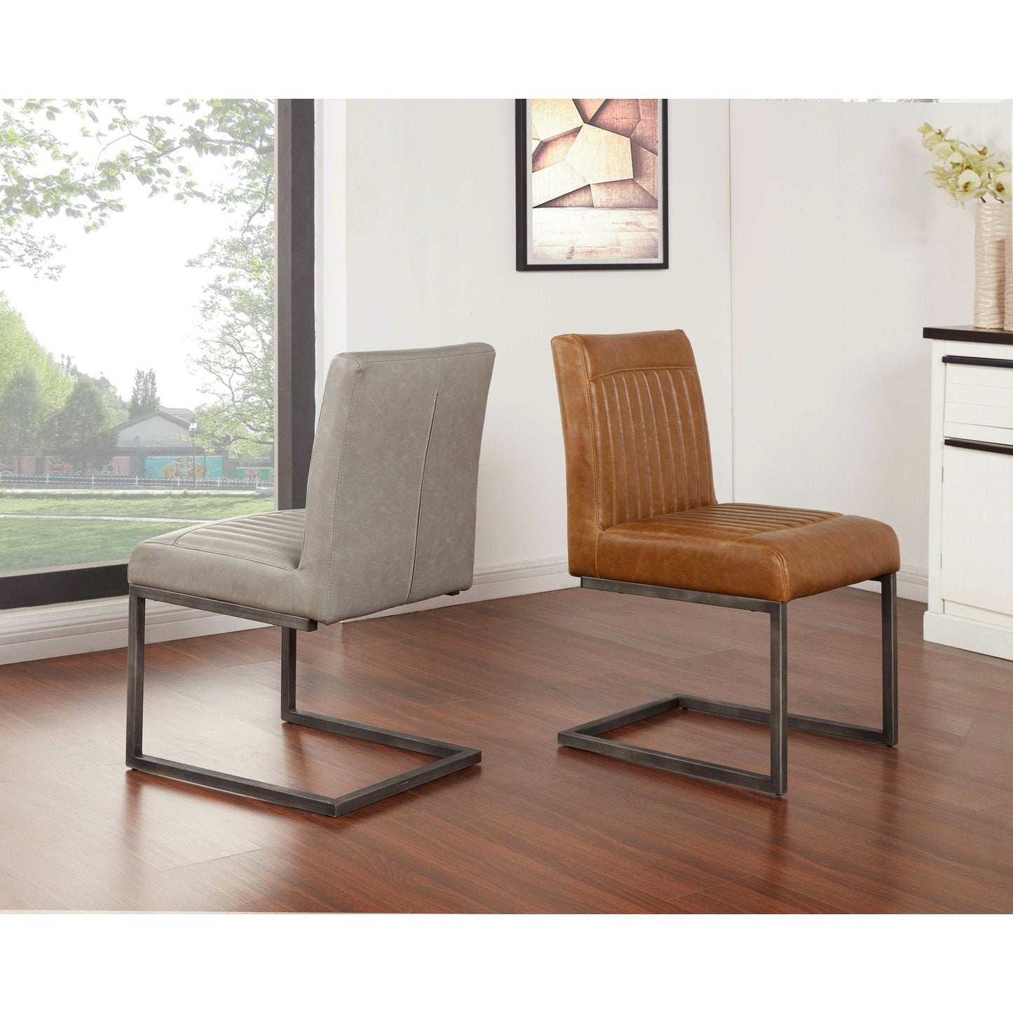 New Pacific Direct Ronan PU Leather Dining Chair, (Set of 2) - 1060002-216