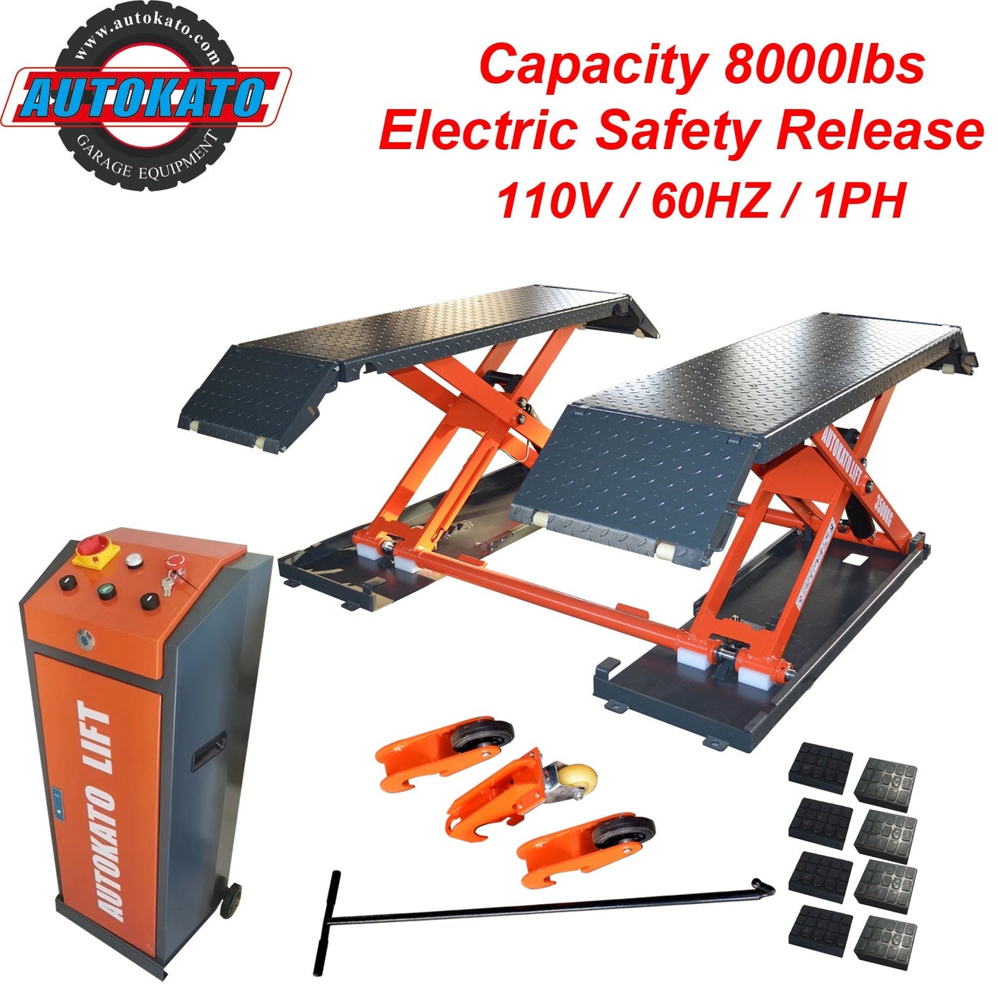 Katool Electric Mid Rise Scissor Lift 8,000 lbs Capacity - KT-X85