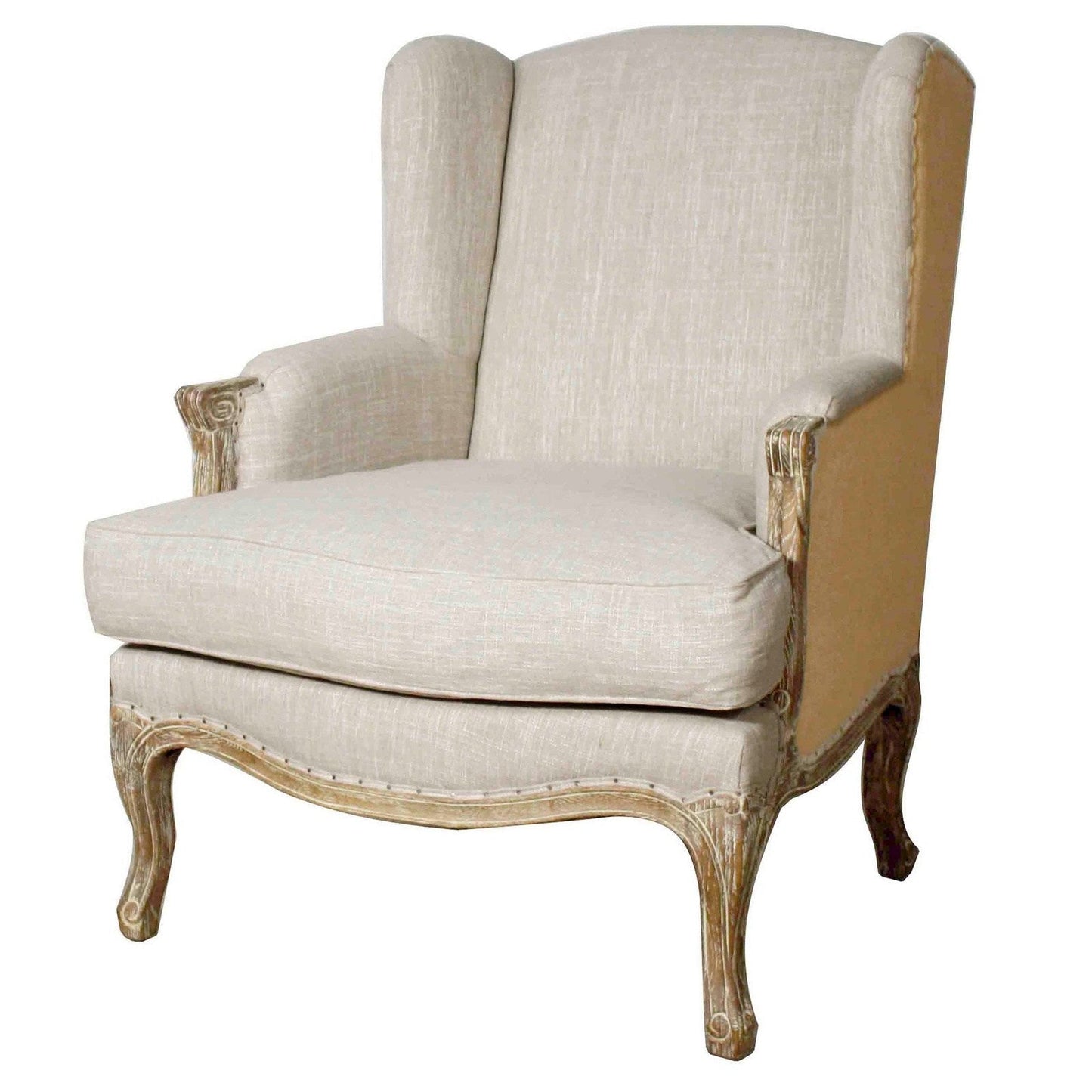 New Pacific Direct Marie Wingback Arm Chair - 393039-RIB
