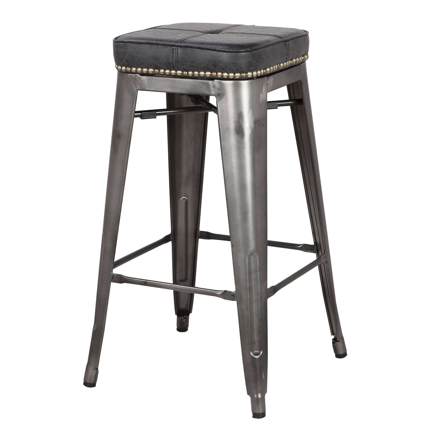 New Pacific Direct Metropolis PU Metal Counter Stool, (Set of 4) - 9300028-240