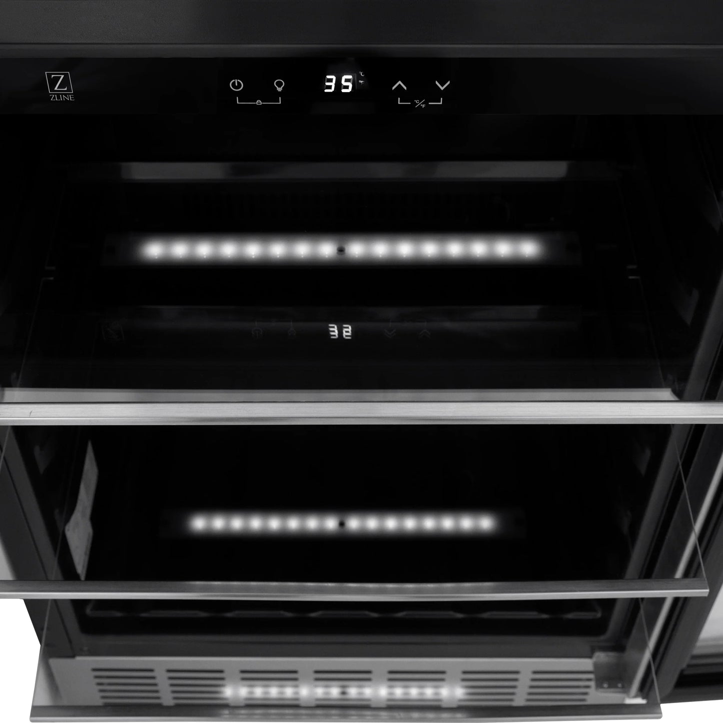 ZLINE 24" Monument 154 Can Beverage Fridge in Stainless Steel, - RBV-US-24