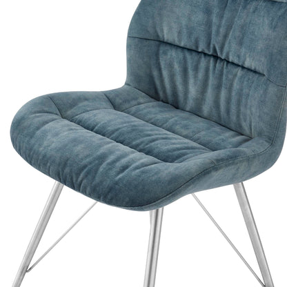 New Pacific Direct Raven Velvet Fabric Dining Side Chair, (Set of 2) 1060018-217 - 1060018-217