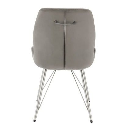 New Pacific Direct Raven Velvet Fabric Dining Side Chair, (Set of 2) 1060018-363 - 1060018-363