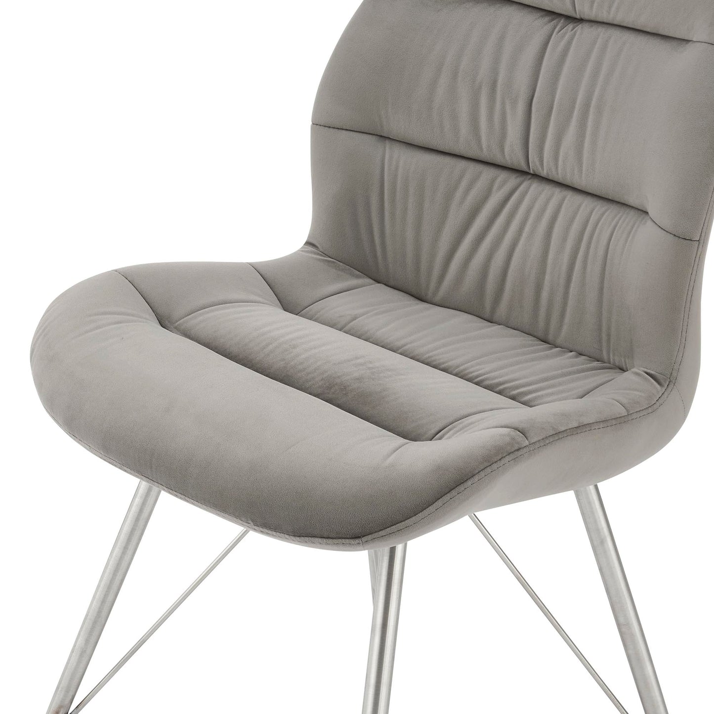 New Pacific Direct Raven Velvet Fabric Dining Side Chair, (Set of 2) 1060018-363 - 1060018-363