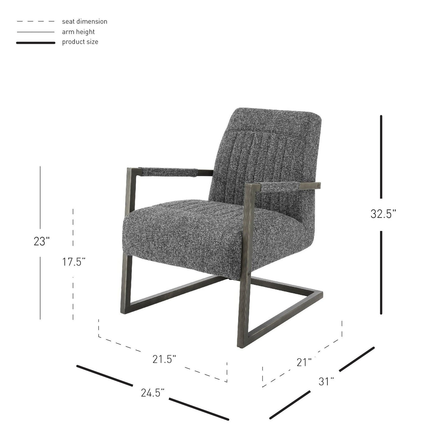New Pacific Direct Jonah Fabric Accent Arm Chair 1060031-219 - 1060031-219