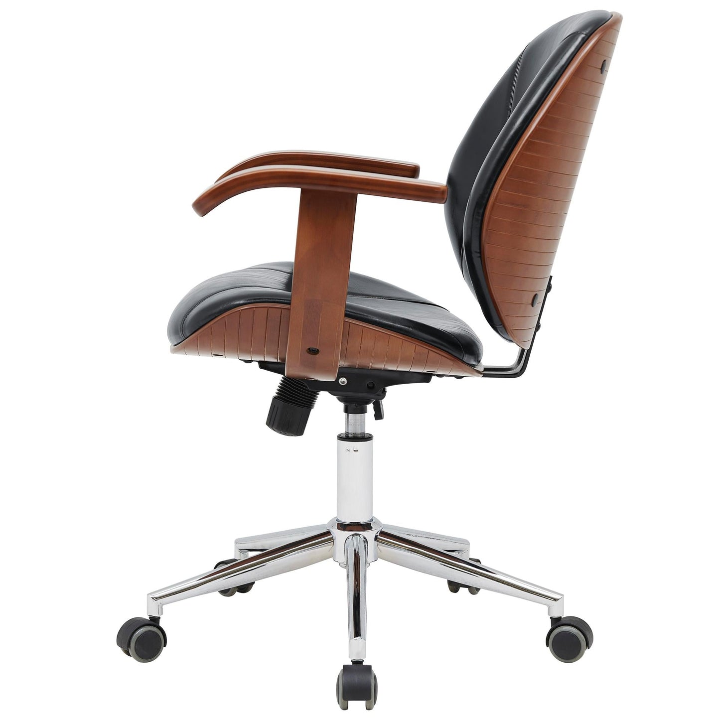 New Pacific Direct Samuel PU Bamboo Office Chair w/ Armrest  - 1160030-BWL