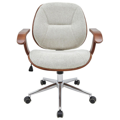New Pacific Direct Samuel Fabric Bamboo Office Chair w/ Armrest  - 1160031-406WL