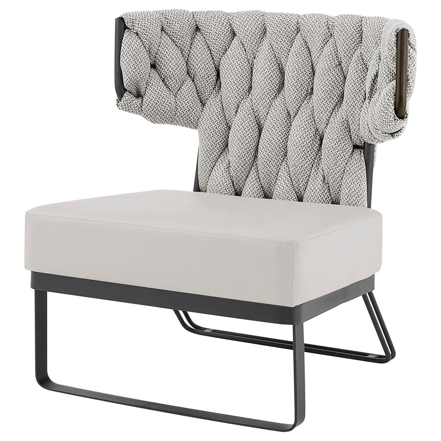 New Pacific Direct Leander Fabric/PU Accent Chair -  1240011-5006