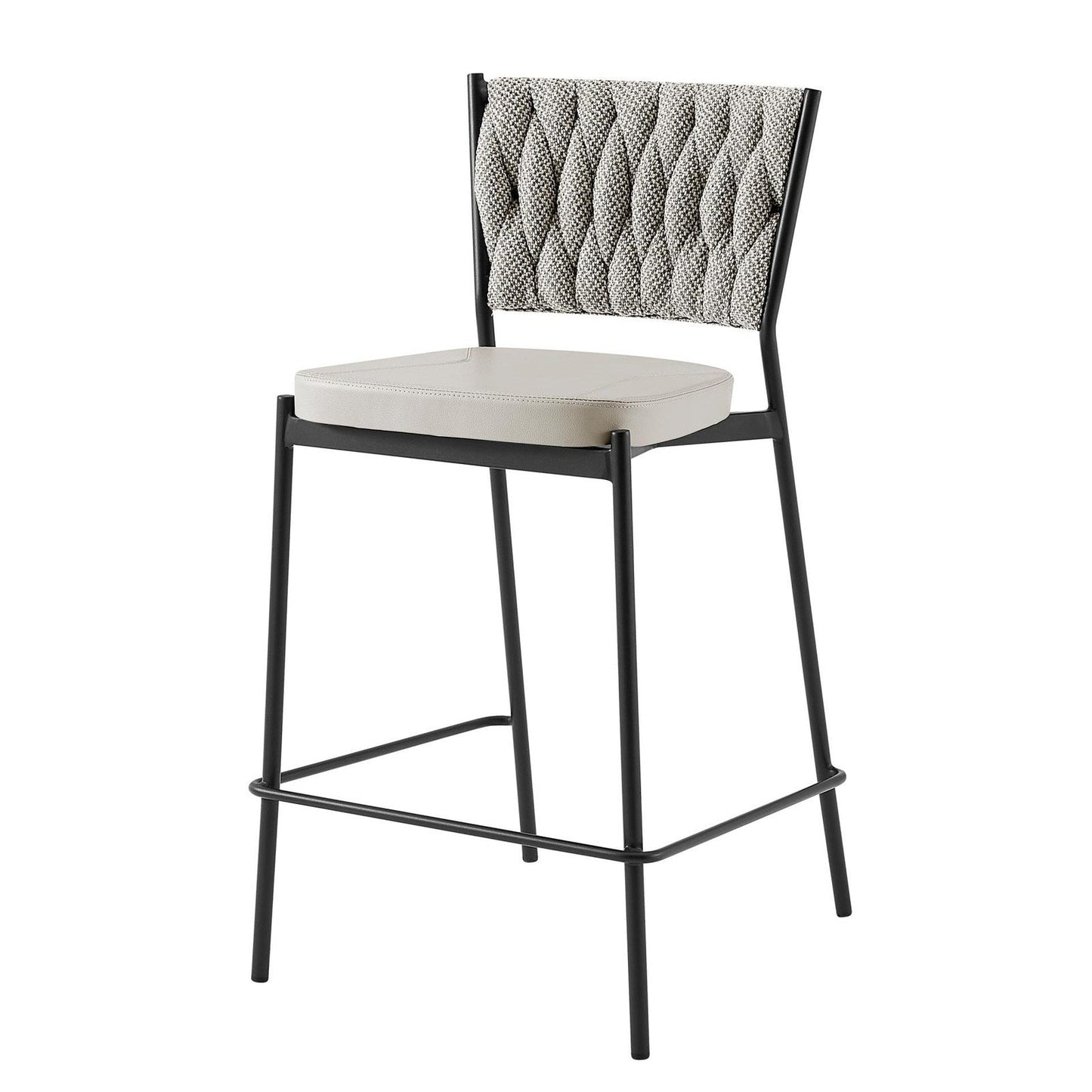 New Pacific Direct Leander Fabric/ PU Counter Stool, (Set of 4)  - 1240015-5006