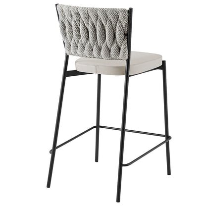 New Pacific Direct Leander Fabric/ PU Counter Stool, (Set of 4)  - 1240015-5006