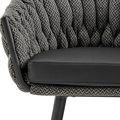 New Pacific Direct Fabian Fabric/ PU Bar Stool w/ Arms  - 1240017-5776