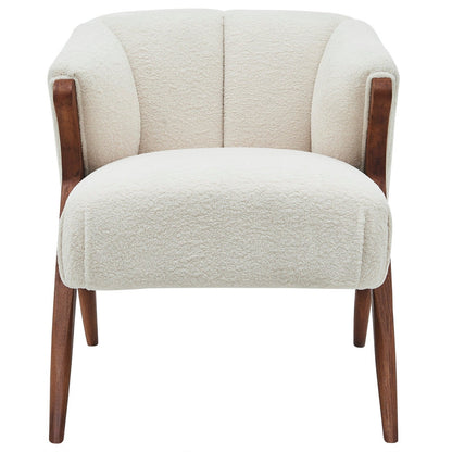 New Pacific Direct Florence Faux Shearling Fabric Accent Chair Brown Legs -  1250017-560