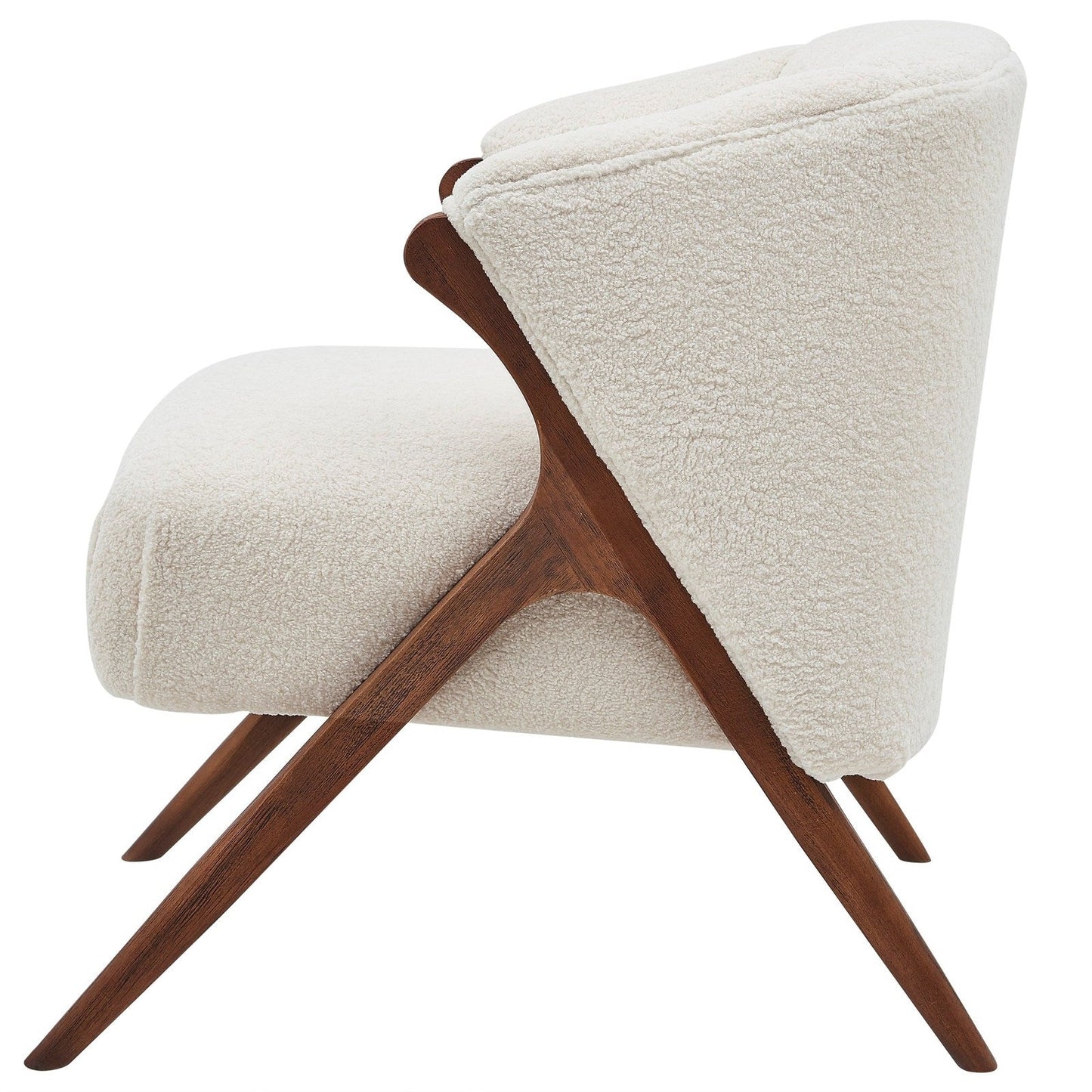 New Pacific Direct Florence Faux Shearling Fabric Accent Chair Brown Legs -  1250017-560